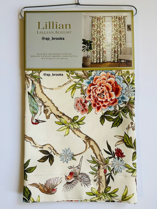 Lillian August Other - 🎁2PC Lillian August Back Tab Rod Pocket Curtains - 36” x 96” - Multi